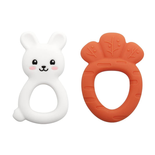 Bunny & Carrot Silicone Baby Teether