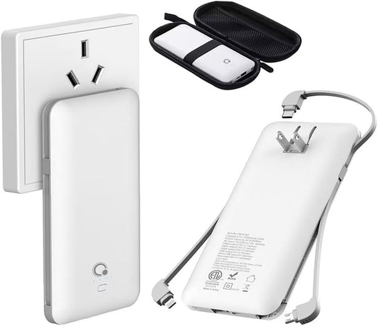 Portable Charger & Power Bank (White)