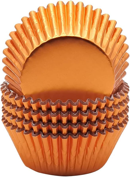 Orange Foil Cupcake Liners