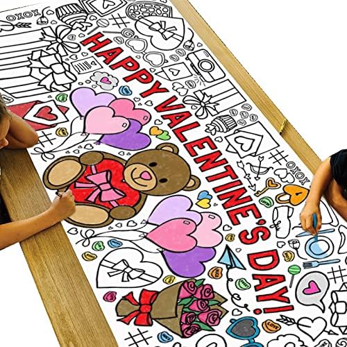 Tiny Expressions Giant Valentine's Coloring Poster