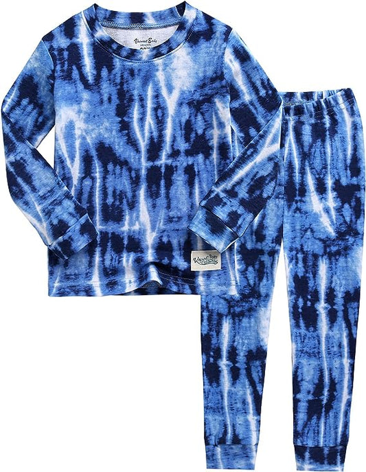 VAENAIT BABY Tie Dye Sung Fit Pajamas (Thunder Navy)