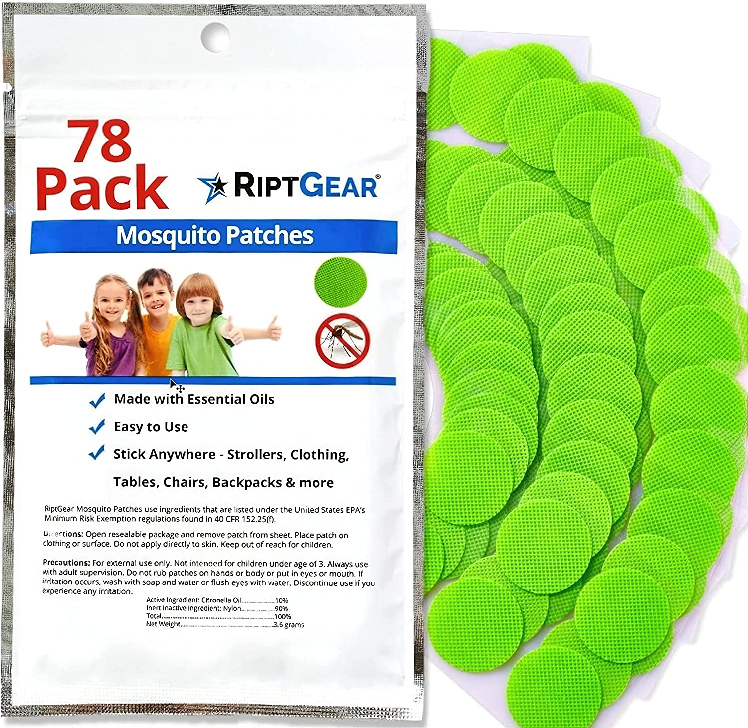 RiptGear Mosquito Patches (78 pieces)