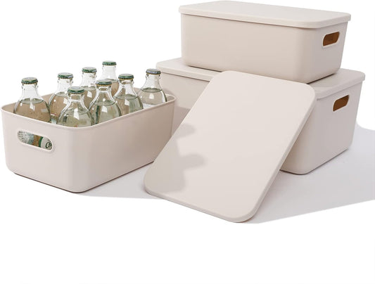 Plastic Storage Baskets With Lid