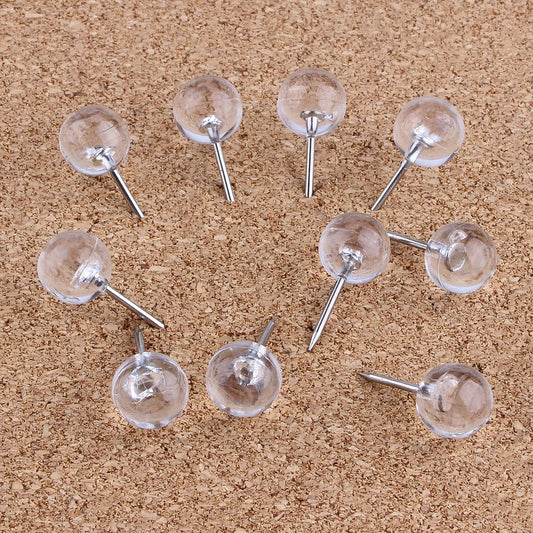 Transparent Plastic Round Head Push Pins