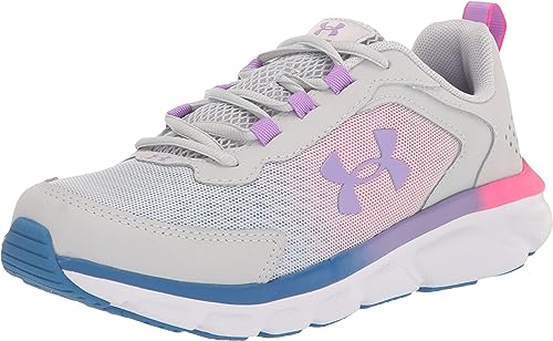 Under Armour Unisex-Child Grade School Assert 9 Ptspl Running Shoe (Gray)