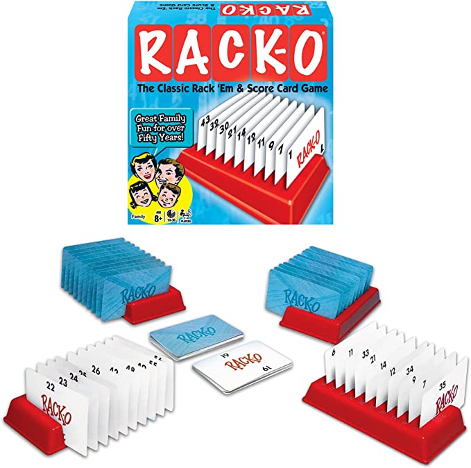 RACK-O, The classic rack 'em & score card game